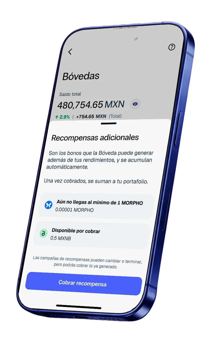 Pantalla de Recompensas adicionales en la app, con el botón Cobrar recompensa