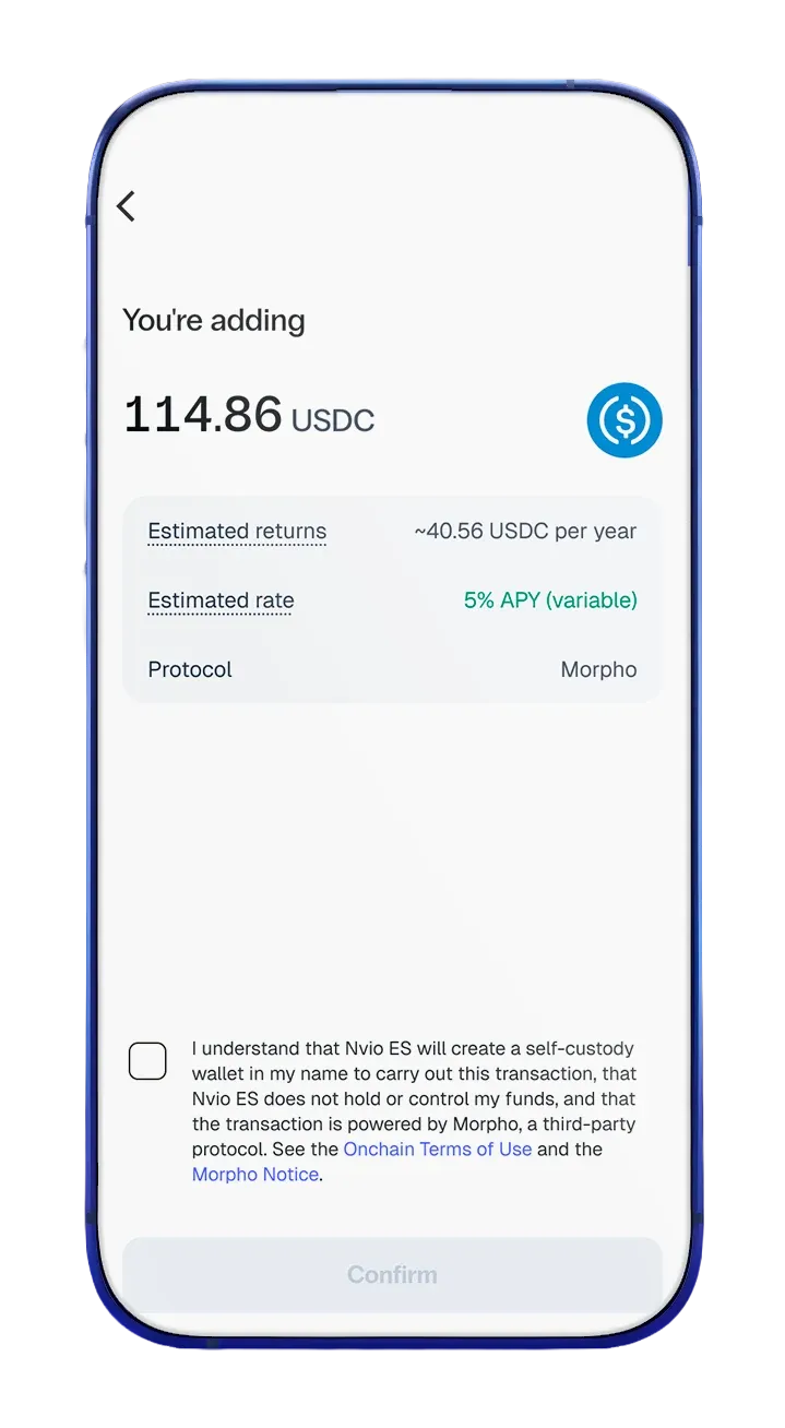 Screen to set the amount to add